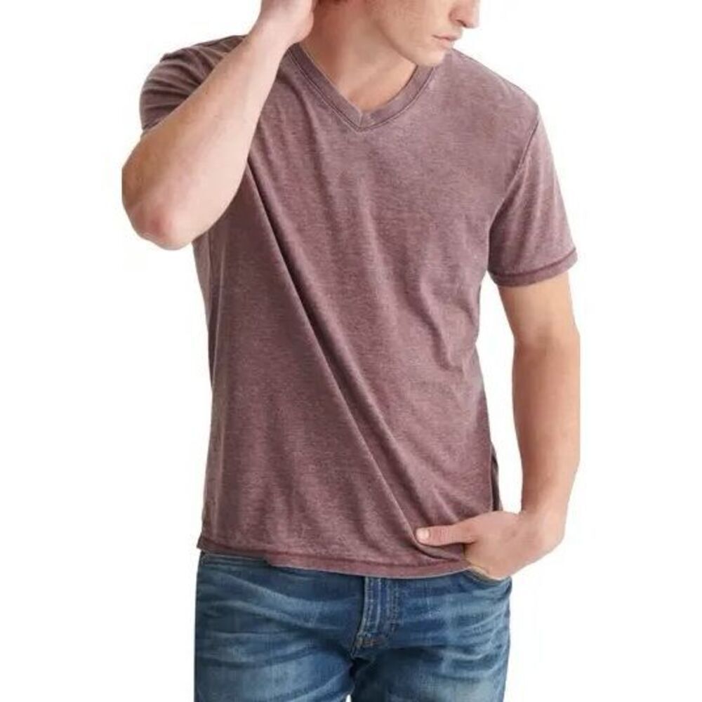 Barney’s New York men’s maroon/burgundy V-neck T-shirt size L